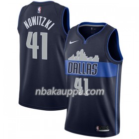 Dallas Mavericks Dirk Nowitzki 41 Nike 2017-18 Navy Pelipaidat Swingman - Miesten